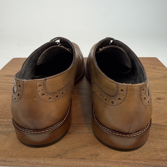 Mens Joseph Abboud Owings Lace Cap Toe Cognac Leather Brogue Dress Shoes Size 12 main image 8